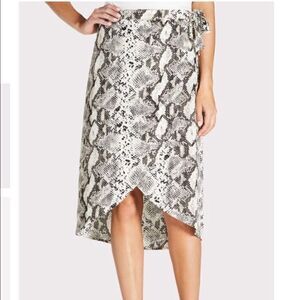 Snakeskin Wrap Skirt 